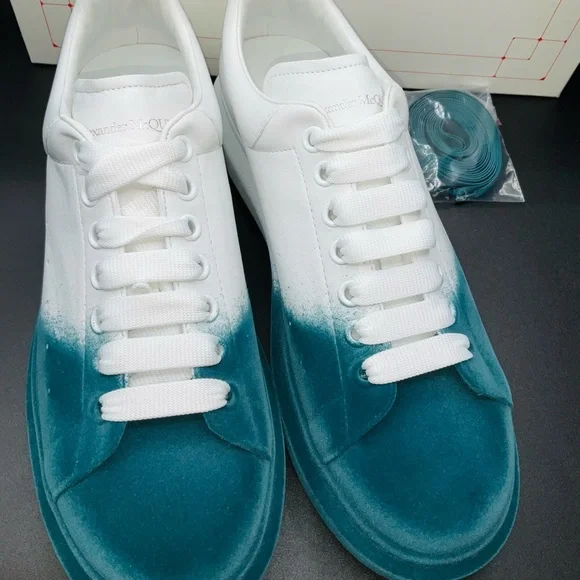 Alexander McQueen Men’s Oversized Sprayed Sneakers Size 11 NWB AUTHENTIC - Picture 2 of 10